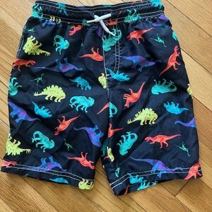 Colorful Dinosaur Print Kids Shorts